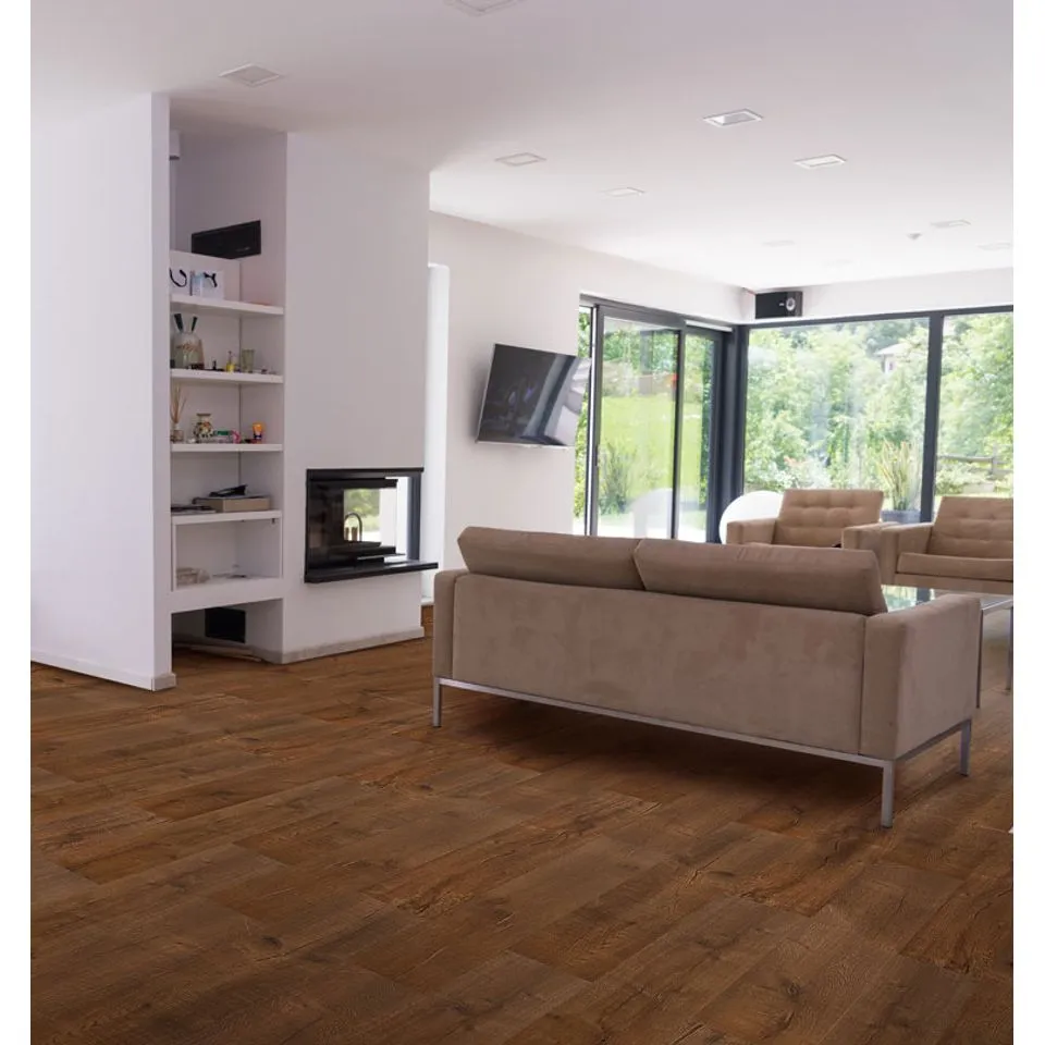 Vinílico Para Piso Estilo Madera Spc Lignum Mv Caramel