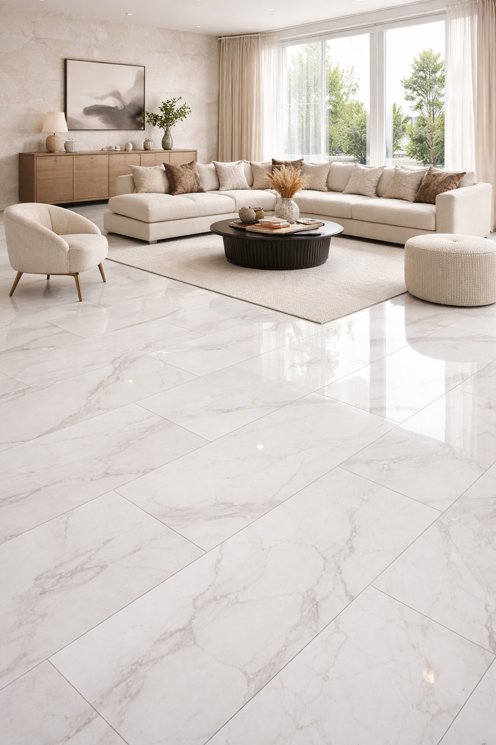 Porcelanato Para Piso Y Pared Mármol Blanco
